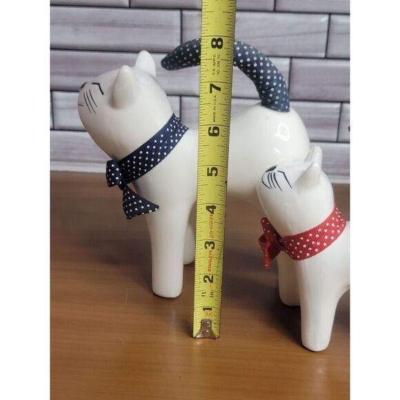 Set of 2 Enesco Smiling Cats - Picture 8 of 10